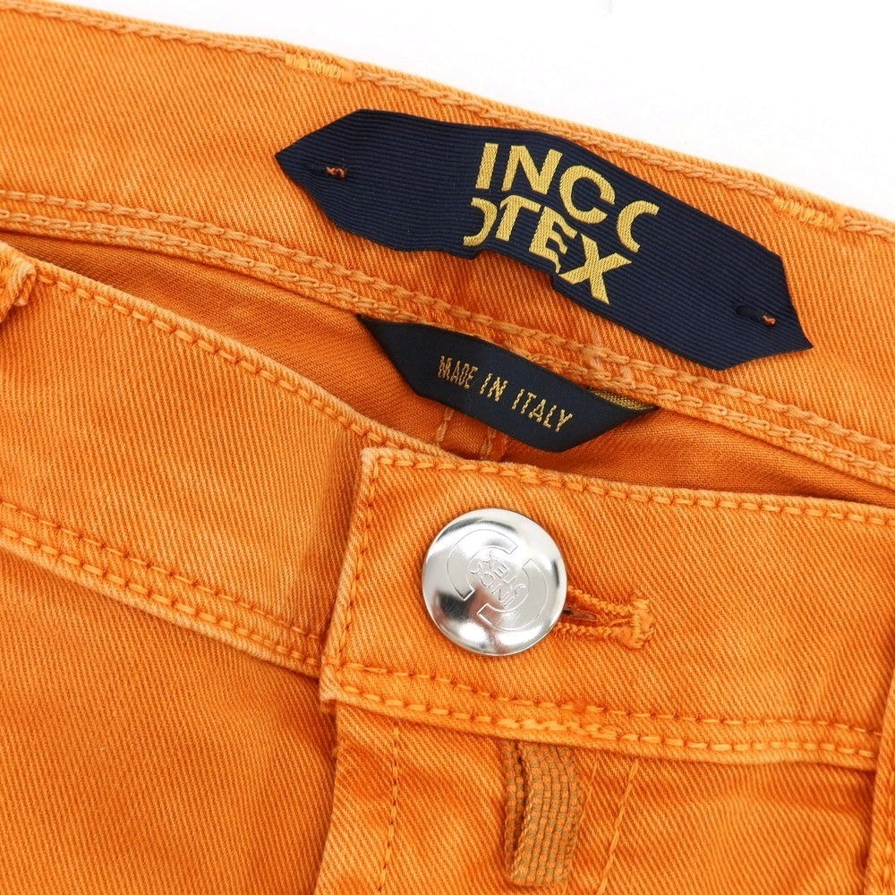 【新品】インコテックス ブルーディヴィジョン INCOTEX BLUE DIVISION ストレッチ コットン ショートパンツ オレンジ【サイズ33】【 状態ランクN 】【 メンズ 】 [EPD]