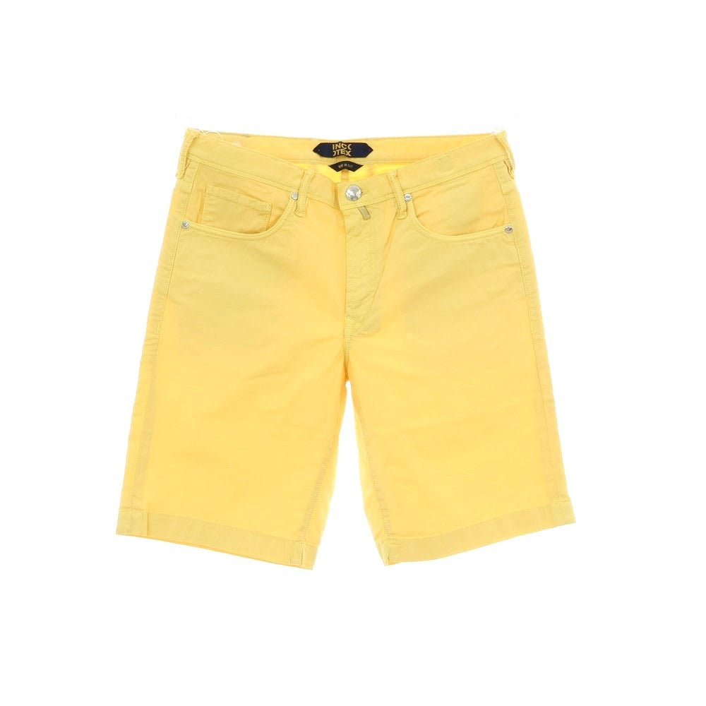 【新品】インコテックス ブルーディヴィジョン INCOTEX BLUE DIVISION ストレッチ コットン ショートパンツ イエロー【 サイズ33 】【 状態ランクN 】【 メンズ 】