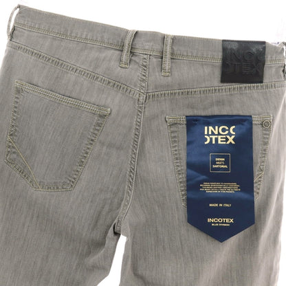 【新品】インコテックス ブルーディヴィジョン INCOTEX BLUE DIVISION ストレッチ コットンレーヨンポリエステル ショートパンツ ライトグレー【 33 】【 状態ランクN 】【 メンズ 】