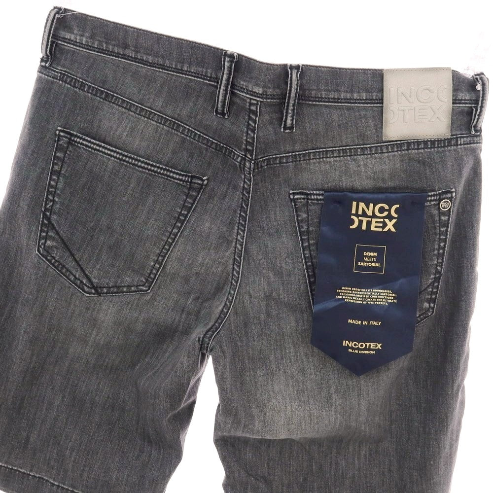 【新品】インコテックス ブルーディヴィジョン INCOTEX BLUE DIVISION ストレッチ コットンレーヨンポリエステル デニム ショートパンツ ジーンズ グレー【サイズ33】【 状態ランクN 】【 メンズ 】 [EPD]