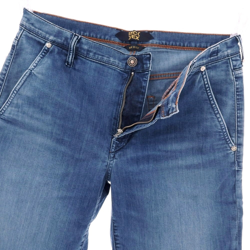 【新品】インコテックス ブルーディヴィジョン INCOTEX BLUE DIVISION ストレッチ コットンレーヨンポリエステル デニム ショートパンツ ジーンズ ブルー【サイズ33】【 状態ランクN 】【 メンズ 】[CPD]