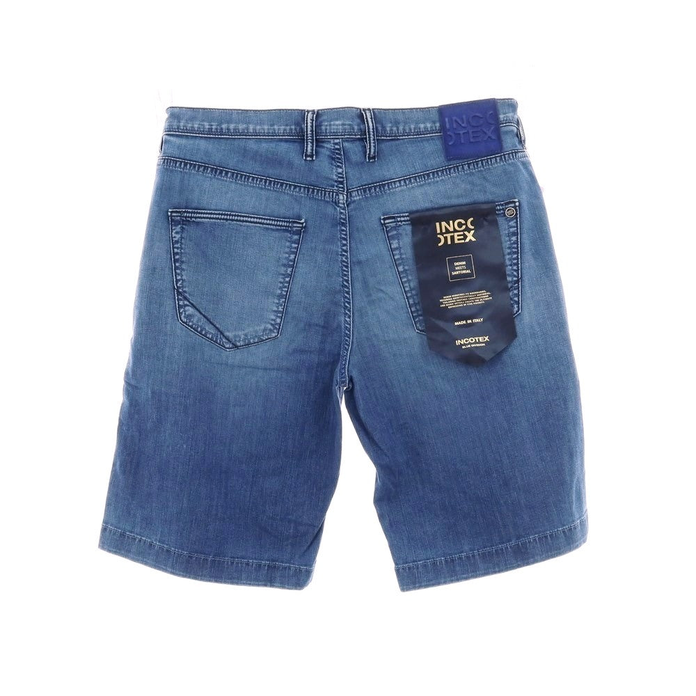 【新品】インコテックス ブルーディヴィジョン INCOTEX BLUE DIVISION ストレッチ コットンレーヨンポリエステル デニム ショートパンツ ジーンズ ブルー【 33 】【 状態ランクN 】【 メンズ 】