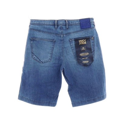 【新品】インコテックス ブルーディヴィジョン INCOTEX BLUE DIVISION ストレッチ コットンレーヨンポリエステル デニム ショートパンツ ジーンズ ブルー【 33 】【 状態ランクN 】【 メンズ 】