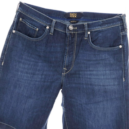 【新品】インコテックス ブルーディヴィジョン INCOTEX BLUE DIVISION ストレッチ コットンレーヨンポリエステル デニム ショートパンツ ジーンズ ネイビー【 33 】【 状態ランクN 】【 メンズ 】