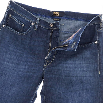 【新品】インコテックス ブルーディヴィジョン INCOTEX BLUE DIVISION ストレッチ コットンレーヨンポリエステル デニム ショートパンツ ジーンズ ネイビー【 33 】【 状態ランクN 】【 メンズ 】