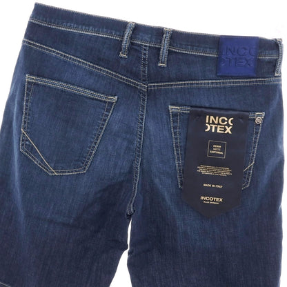 【新品】インコテックス ブルーディヴィジョン INCOTEX BLUE DIVISION ストレッチ コットンレーヨンポリエステル デニム ショートパンツ ジーンズ ネイビー【 33 】【 状態ランクN 】【 メンズ 】