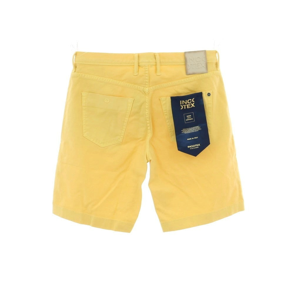 【新品】インコテックス ブルーディヴィジョン INCOTEX BLUE DIVISION ストレッチ コットンリネン ショートパンツ イエロー【 33 】【 状態ランクN 】【 メンズ 】