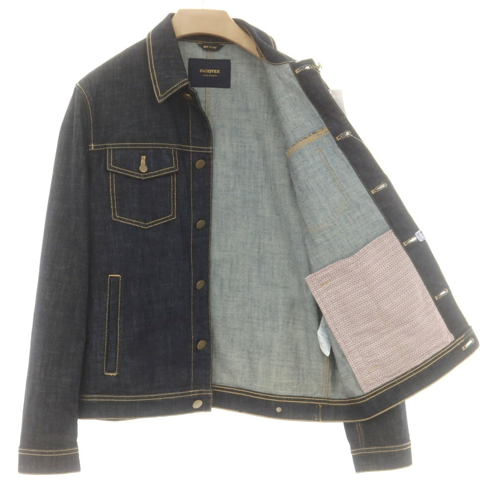 【新品】インコテックス ブルーディヴィジョン INCOTEX BLUE DIVISION ストレッチ コットン デニムジャケット ネイビー【 L 】【 状態ランクN 】【 メンズ 】
