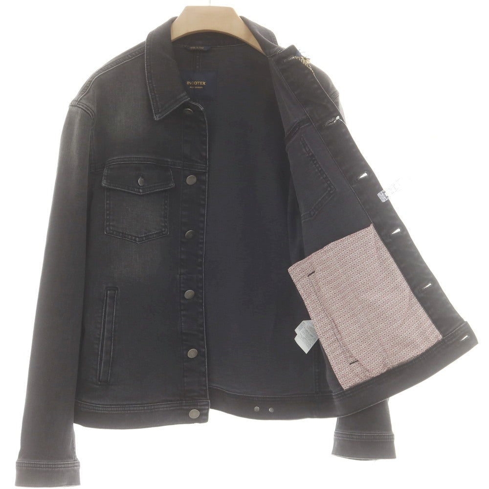 【新品】インコテックス ブルーディヴィジョン INCOTEX BLUE DIVISION ストレッチ コットン デニムジャケット ブラック【 L 】【 状態ランクN 】【 メンズ 】