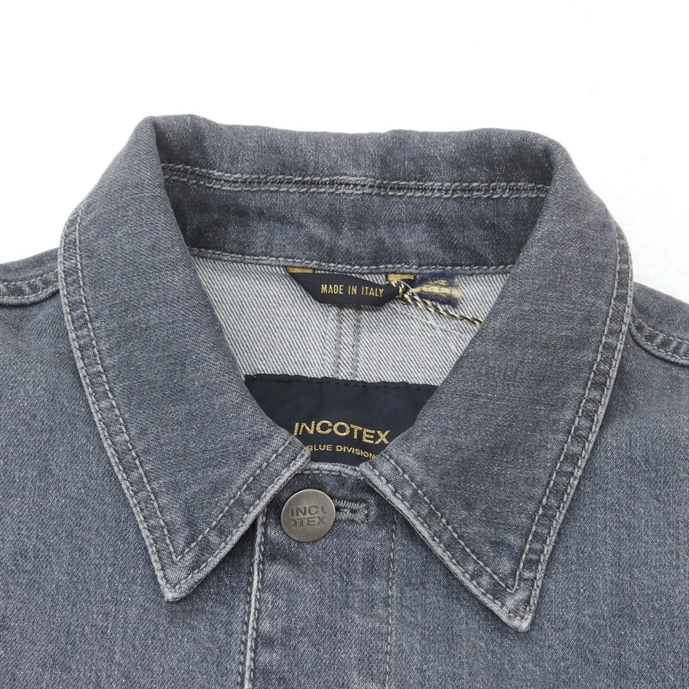 【新品】インコテックス ブルーディヴィジョン INCOTEX BLUE DIVISION ストレッチ コットン デニムジャケット グレー【 M 】【 状態ランクN 】【 メンズ 】