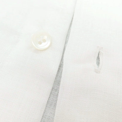 【新品】マリアサンタンジェロ Maria Santangelo MARCO リネン ワイドカラーシャツ ホワイト【 36 】【 状態ランクN 】【 メンズ 】