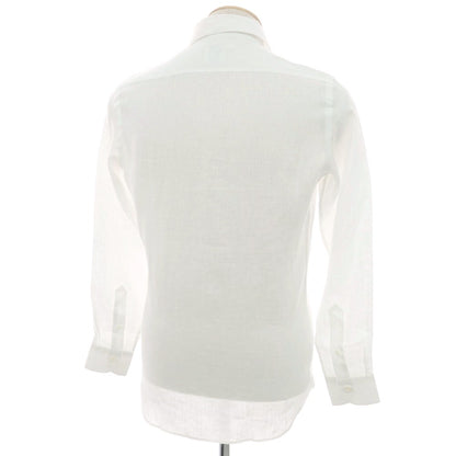 【新品】マリアサンタンジェロ Maria Santangelo MARCO リネン ワイドカラーシャツ ホワイト【 37 】【 状態ランクN 】【 メンズ 】