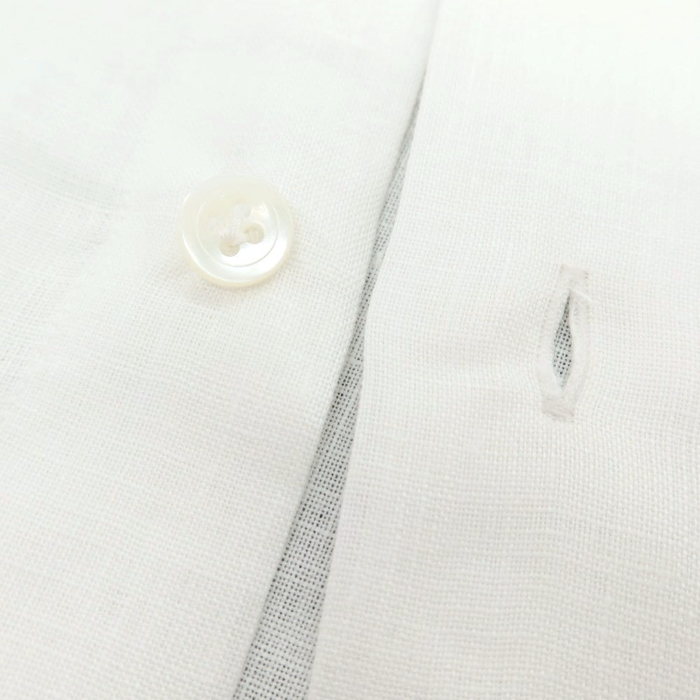 【新品アウトレット】マリアサンタンジェロ Maria Santangelo MARCO リネン ワイドカラーシャツ ホワイト【 38 】【 状態ランクN- 】【 メンズ 】