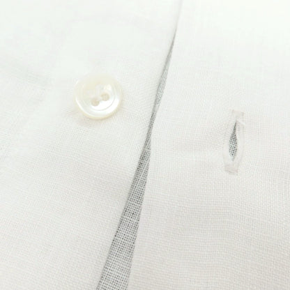 【新品アウトレット】マリアサンタンジェロ Maria Santangelo MARCO リネン ワイドカラーシャツ ホワイト【 38 】【 状態ランクN- 】【 メンズ 】