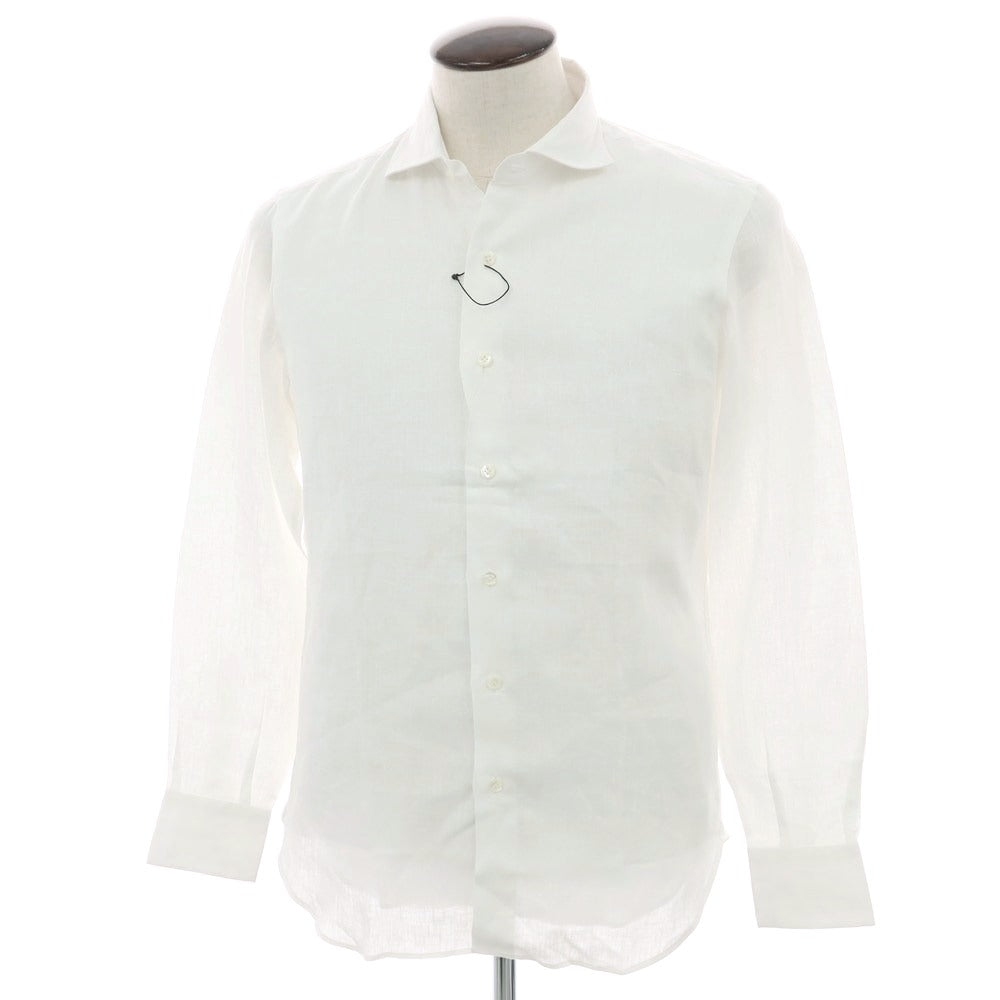 【新品】マリアサンタンジェロ Maria Santangelo MARCO リネン ワイドカラーシャツ ホワイト【 41 】【 状態ランクN 】【 メンズ 】