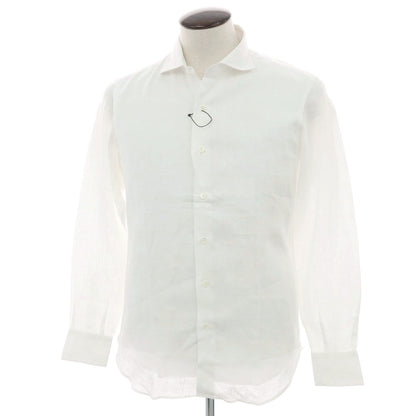 【新品】マリアサンタンジェロ Maria Santangelo MARCO リネン ワイドカラーシャツ ホワイト【 41 】【 状態ランクN 】【 メンズ 】