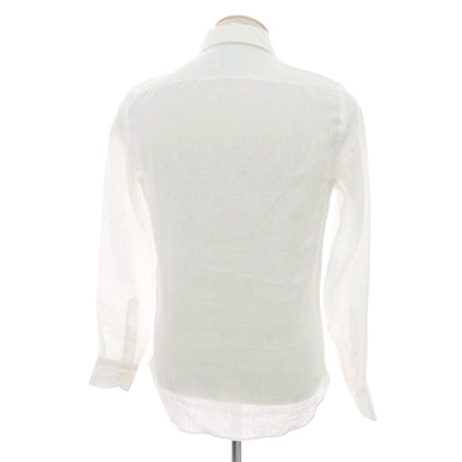 【新品アウトレット】マリアサンタンジェロ Maria Santangelo MARCELLO リネン ワンピースカラーシャツ ホワイト【 37 】【 状態ランクN- 】【 メンズ 】