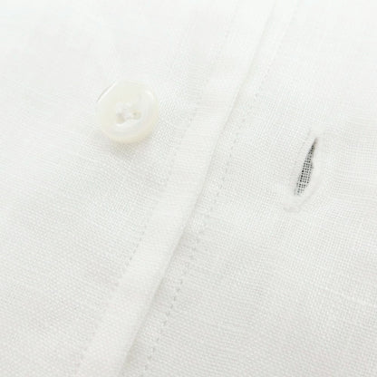 【新品アウトレット】マリアサンタンジェロ Maria Santangelo MARCELLO リネン ワンピースカラーシャツ ホワイト【 37 】【 状態ランクN- 】【 メンズ 】