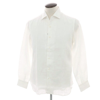 【新品】マリアサンタンジェロ Maria Santangelo MARCELLO リネン ワンピースカラーシャツ ホワイト【 42 】【 状態ランクN 】【 メンズ 】