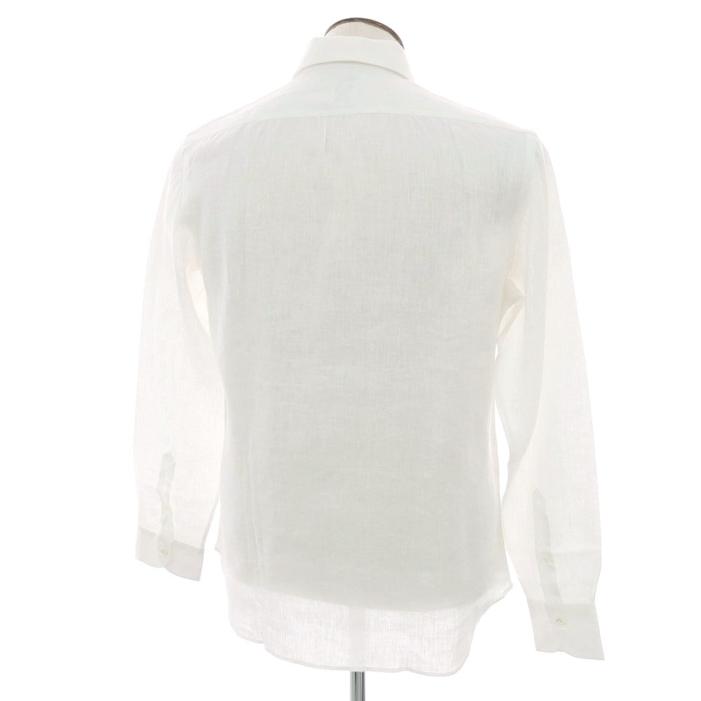 【新品】マリアサンタンジェロ Maria Santangelo MARCELLO リネン ワンピースカラーシャツ ホワイト【 42 】【 状態ランクN 】【 メンズ 】