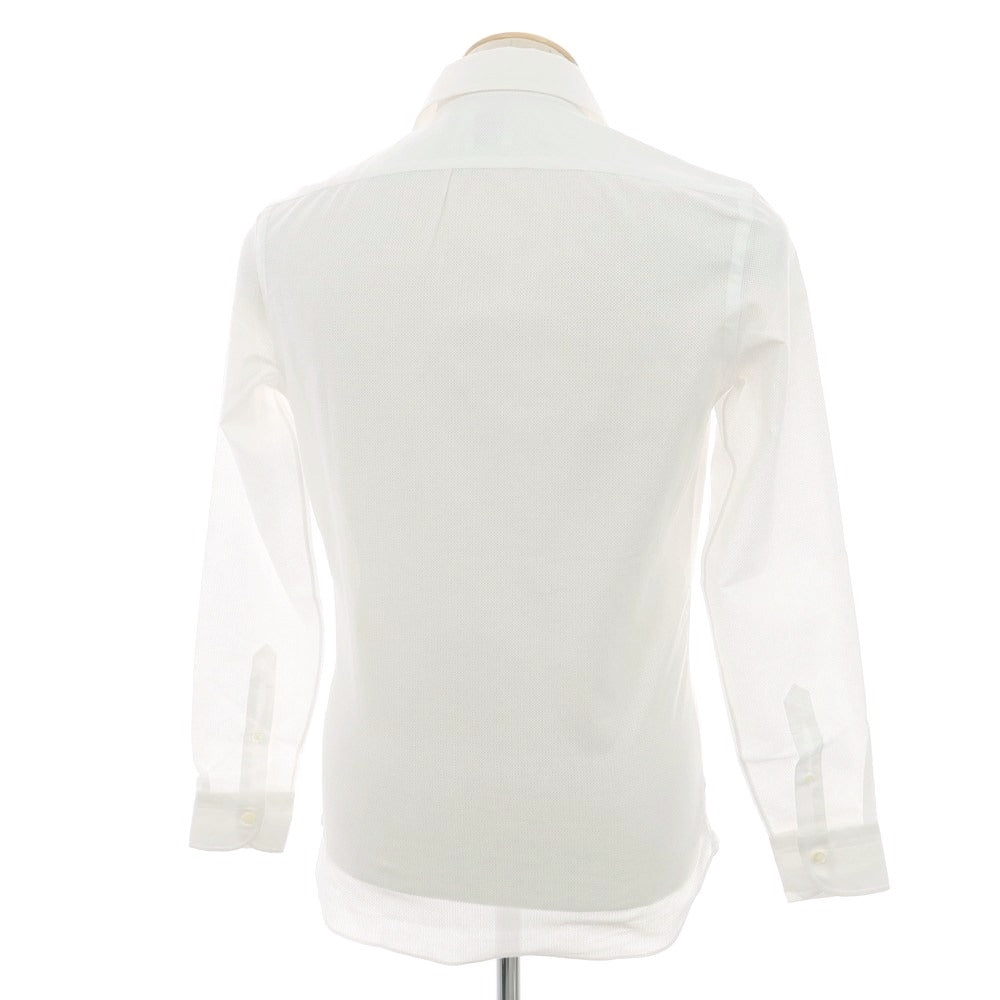 【新品】マリアサンタンジェロ Maria Santangelo MARCELLO メッシュコットン カジュアルシャツ ホワイト【 36 】【 状態ランクN 】【 メンズ 】
