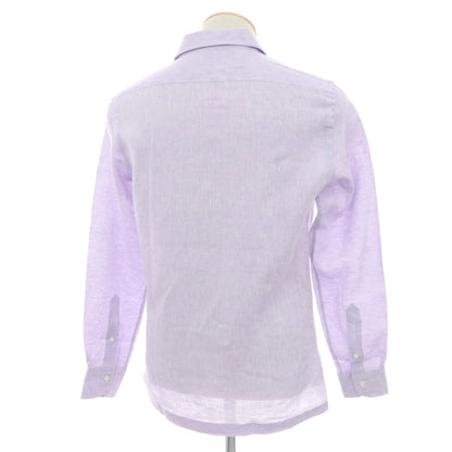 【新品】マリアサンタンジェロ Maria Santangelo FIJI リネン カジュアルシャツ ラベンダー【 38 】【 状態ランクN 】【 メンズ 】