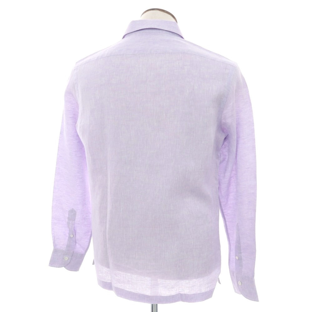 【新品】マリアサンタンジェロ Maria Santangelo FIJI リネン カジュアルシャツ ラベンダー【 41 】【 状態ランクN 】【 メンズ 】