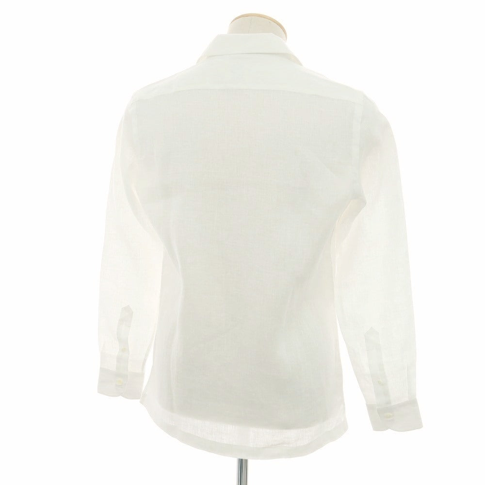 【新品】マリアサンタンジェロ Maria Santangelo FIJI リネン オープンカラー カジュアルシャツ ホワイト【 38 】【 状態ランクN 】【 メンズ 】