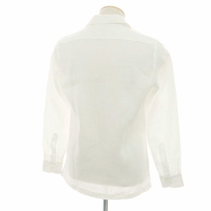 【新品】マリアサンタンジェロ Maria Santangelo FIJI リネン オープンカラー カジュアルシャツ ホワイト【 38 】【 状態ランクN 】【 メンズ 】