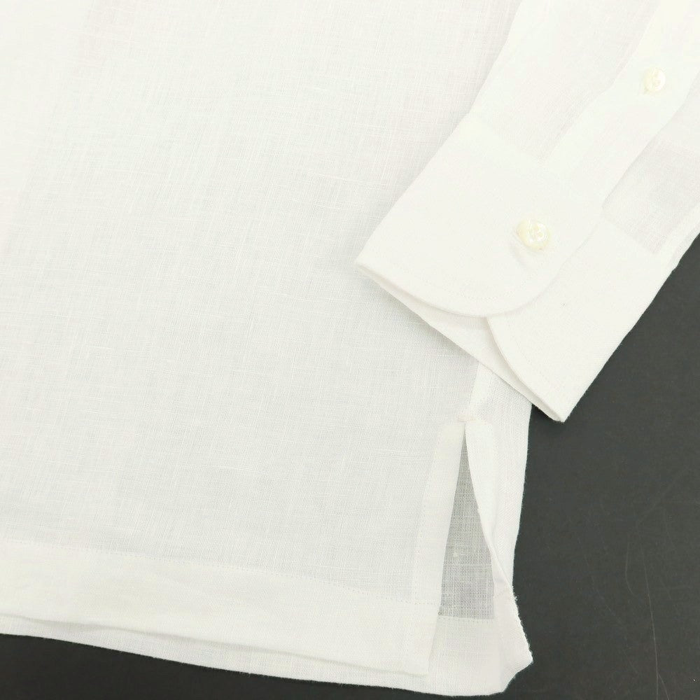 【新品】マリアサンタンジェロ Maria Santangelo FIJI リネン オープンカラー カジュアルシャツ ホワイト【 38 】【 状態ランクN 】【 メンズ 】