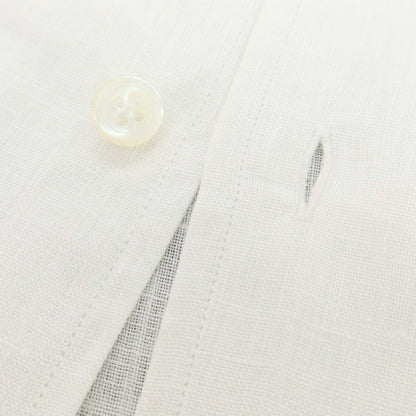 【新品】マリアサンタンジェロ Maria Santangelo FIJI リネン オープンカラー カジュアルシャツ ホワイト【 39 】【 状態ランクN 】【 メンズ 】