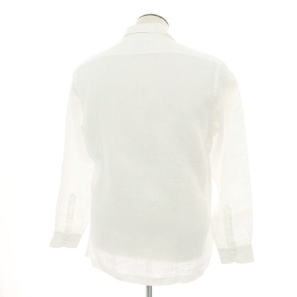 【新品】マリアサンタンジェロ Maria Santangelo FIJI リネン オープンカラー カジュアルシャツ ホワイト【 42 】【 状態ランクN 】【 メンズ 】