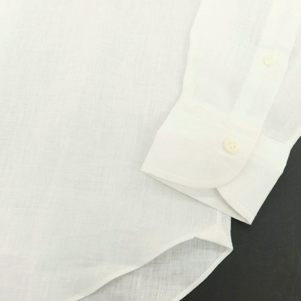 【新品】マリアサンタンジェロ Maria Santangelo MARCELLO リネン カジュアルシャツ ホワイト【 37 】【 状態ランクN 】【 メンズ 】