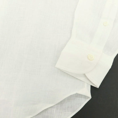 【新品】マリアサンタンジェロ Maria Santangelo MARCELLO リネン カジュアルシャツ ホワイト【 37 】【 状態ランクN 】【 メンズ 】