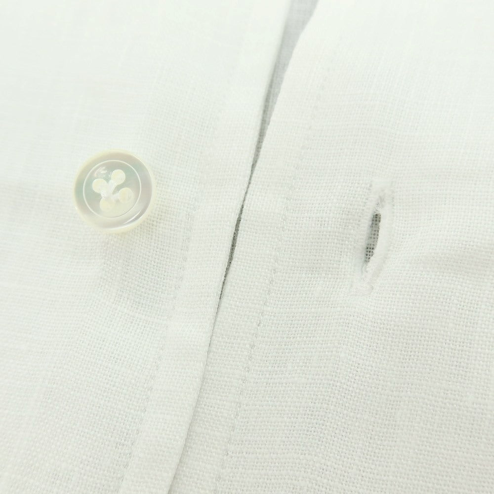 【新品】マリアサンタンジェロ Maria Santangelo MARCELLO リネン カジュアルシャツ ホワイト【 37 】【 状態ランクN 】【 メンズ 】