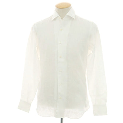 【新品】マリアサンタンジェロ Maria Santangelo MARCELLO リネン カジュアルシャツ ホワイト【 38 】【 状態ランクN 】【 メンズ 】