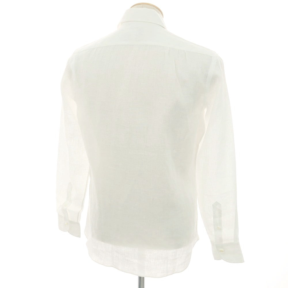 【新品】マリアサンタンジェロ Maria Santangelo MARCELLO リネン カジュアルシャツ ホワイト【 38 】【 状態ランクN 】【 メンズ 】