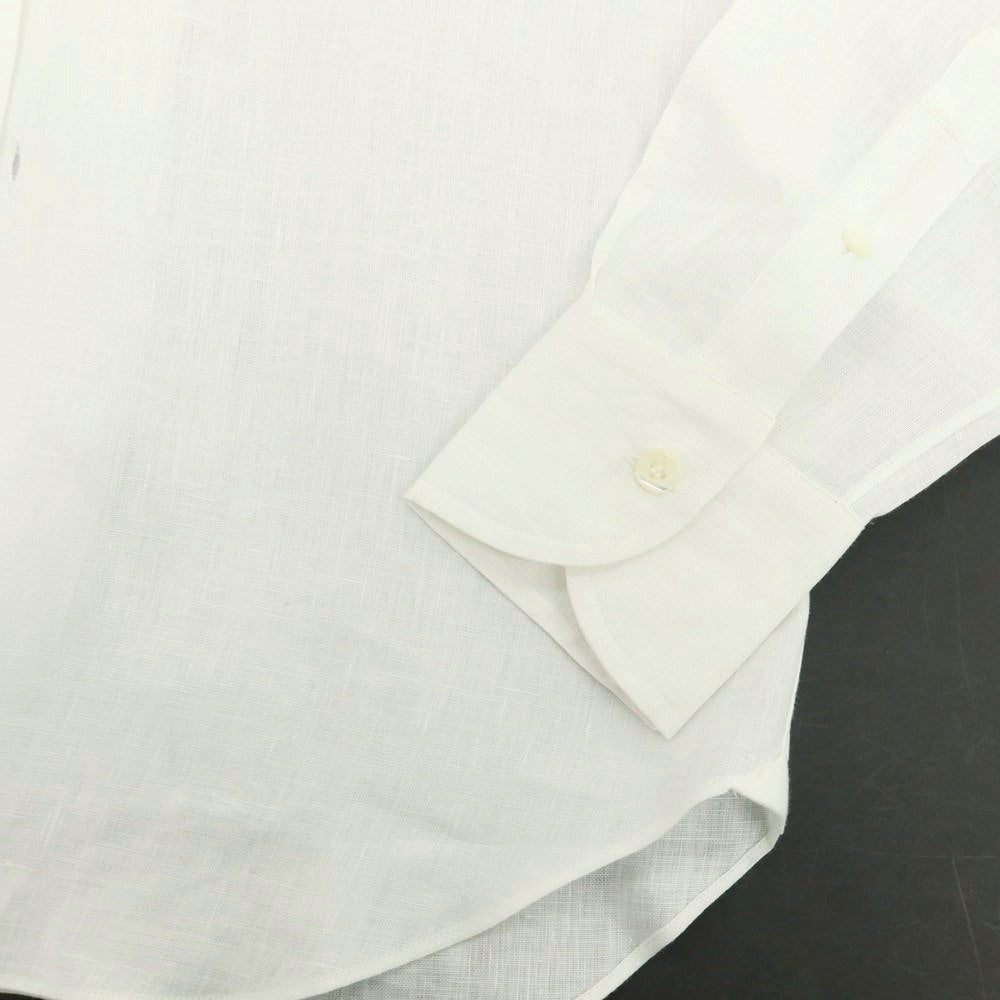 【新品】マリアサンタンジェロ Maria Santangelo MARCELLO リネン カジュアルシャツ ホワイト【 38 】【 状態ランクN 】【 メンズ 】