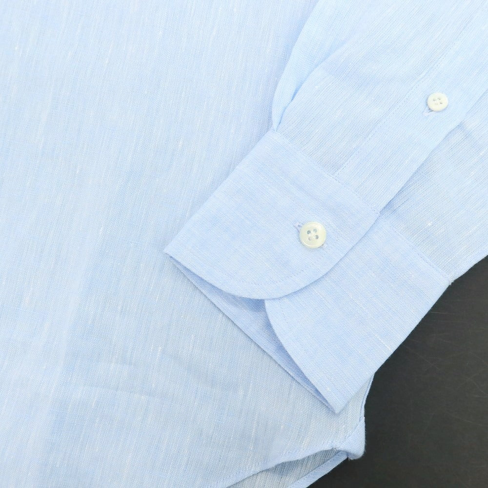 【新品】マリアサンタンジェロ Maria Santangelo MARCELLO リネン カジュアルシャツ サックス【 40 】【 状態ランクN 】【 メンズ 】