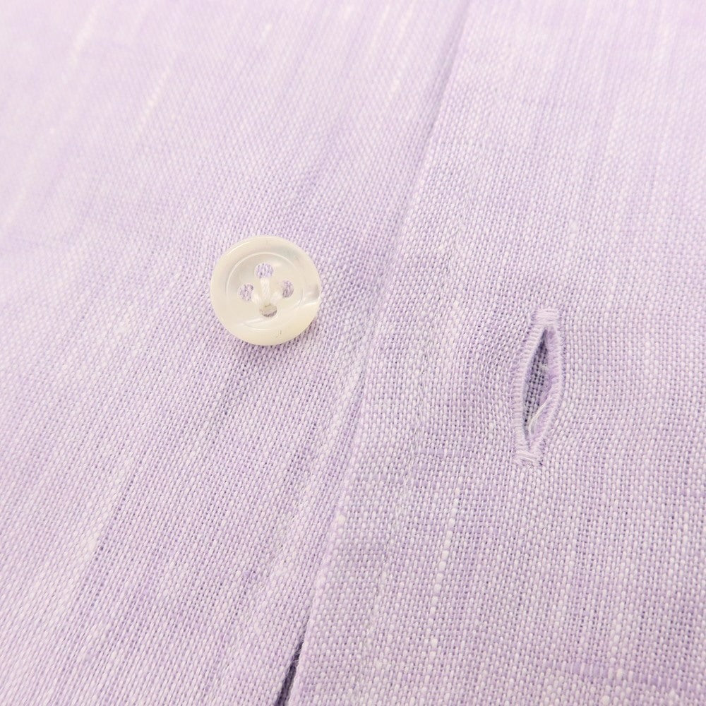 【新品】マリアサンタンジェロ Maria Santangelo MARCELLO リネン カジュアルシャツ ラベンダー【 37 】【 状態ランクN 】【 メンズ 】