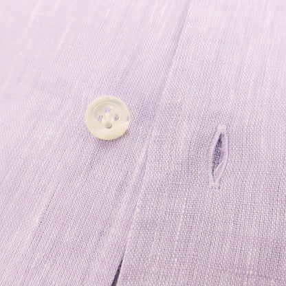 【新品】マリアサンタンジェロ Maria Santangelo MARCELLO リネン カジュアルシャツ ラベンダー【 37 】【 状態ランクN 】【 メンズ 】
