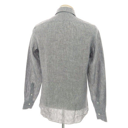 【新品】マリアサンタンジェロ Maria Santangelo MARCELLO リネン カジュアルシャツ グレー【 37 】【 状態ランクN 】【 メンズ 】