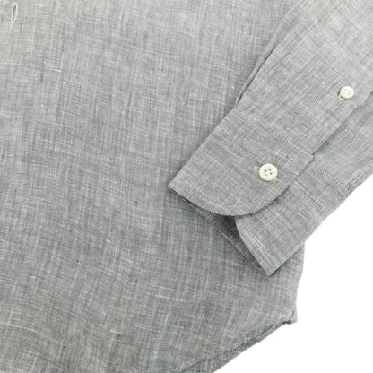 【新品】マリアサンタンジェロ Maria Santangelo MARCELLO リネン カジュアルシャツ グレー【 37 】【 状態ランクN 】【 メンズ 】