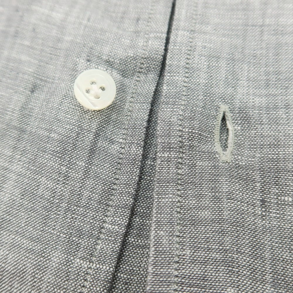 【新品】マリアサンタンジェロ Maria Santangelo MARCELLO リネン カジュアルシャツ グレー【 37 】【 状態ランクN 】【 メンズ 】