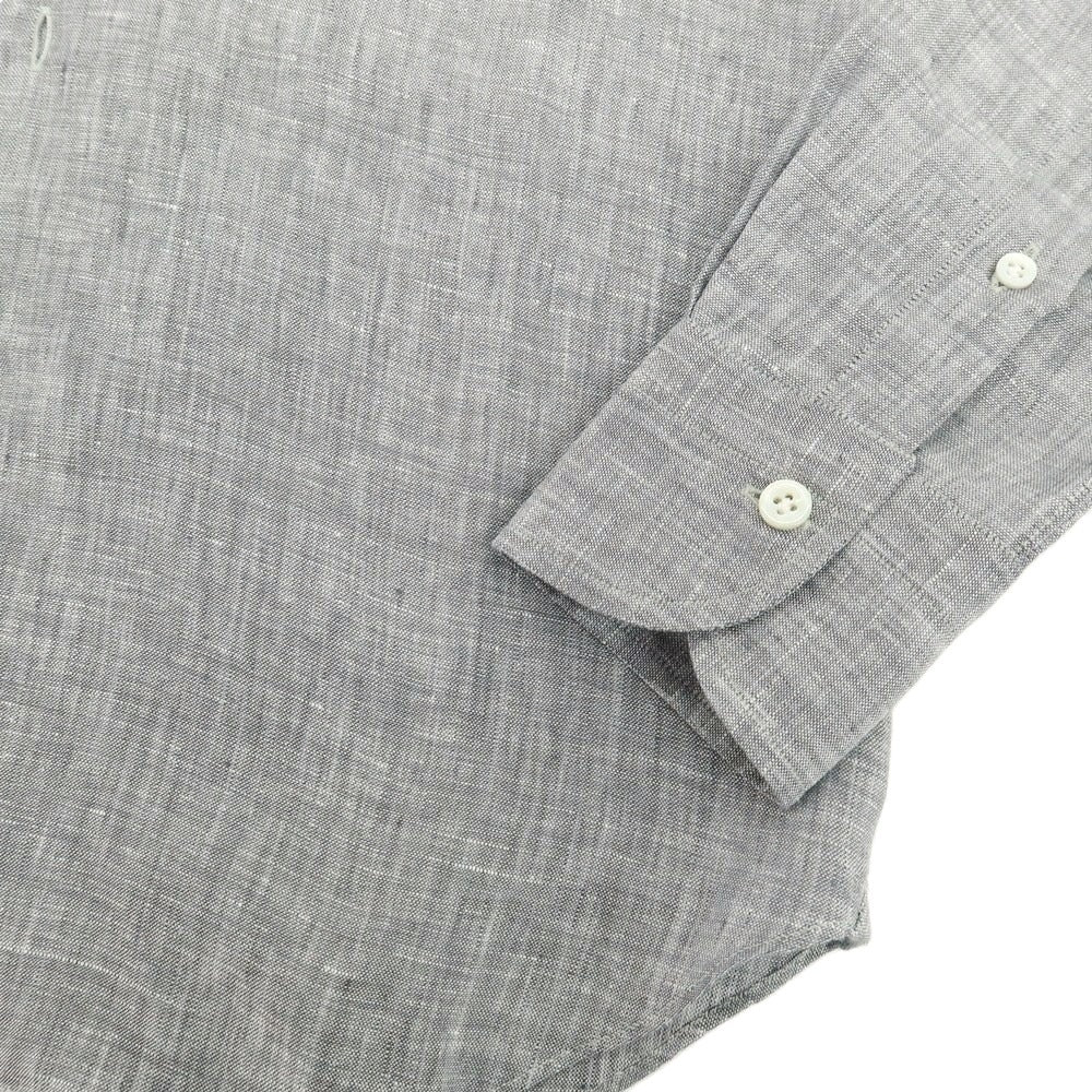 【新品】マリアサンタンジェロ Maria Santangelo MARCELLO リネン カジュアルシャツ グレー【 40 】【 状態ランクN 】【 メンズ 】