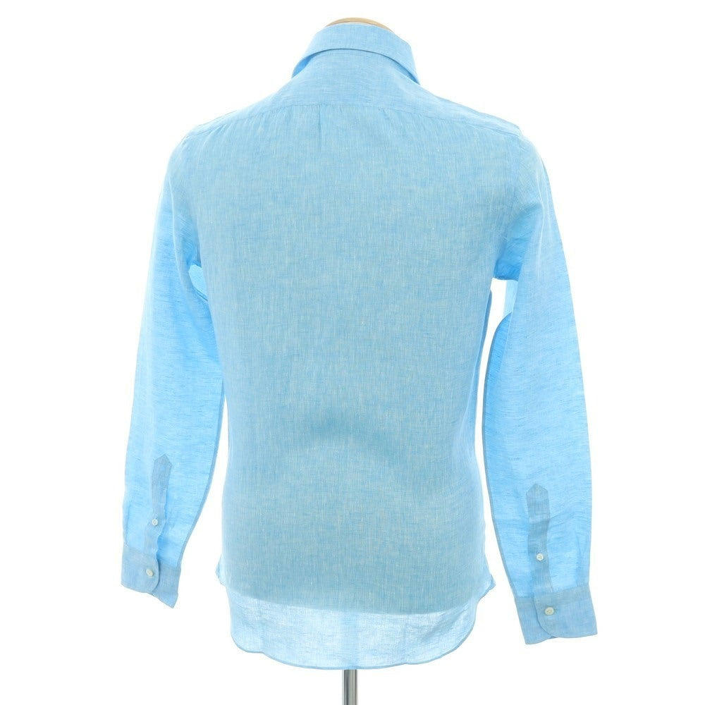 【新品】マリアサンタンジェロ Maria Santangelo MARCELLO リネン カジュアルシャツ ライトブルー【 36 】【 状態ランクN 】【 メンズ 】