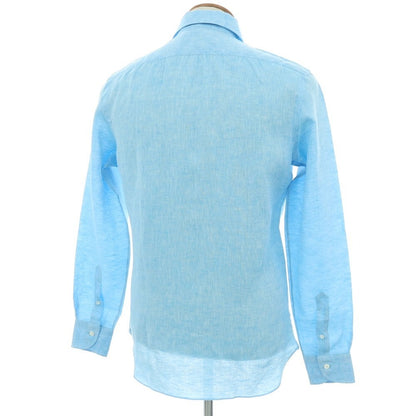 【新品】マリアサンタンジェロ Maria Santangelo MARCELLO リネン カジュアルシャツ ライトブルー【 39 】【 状態ランクN 】【 メンズ 】
