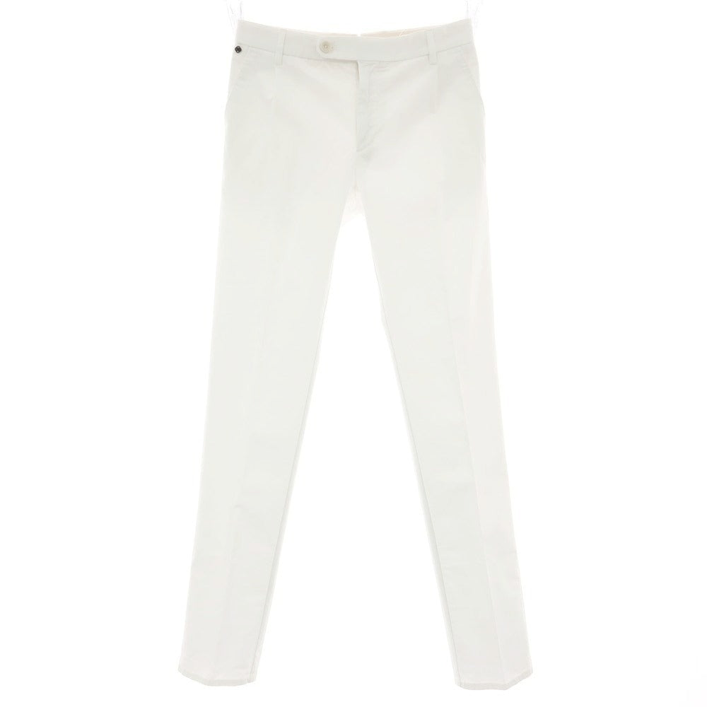 【新品アウトレット】ジーティーアー G.T.A FEDERICO SLIM ストレッチコットン ワンプリーツスラックスパンツ ホワイト【 44 】【 状態ランクN- 】【 メンズ 】