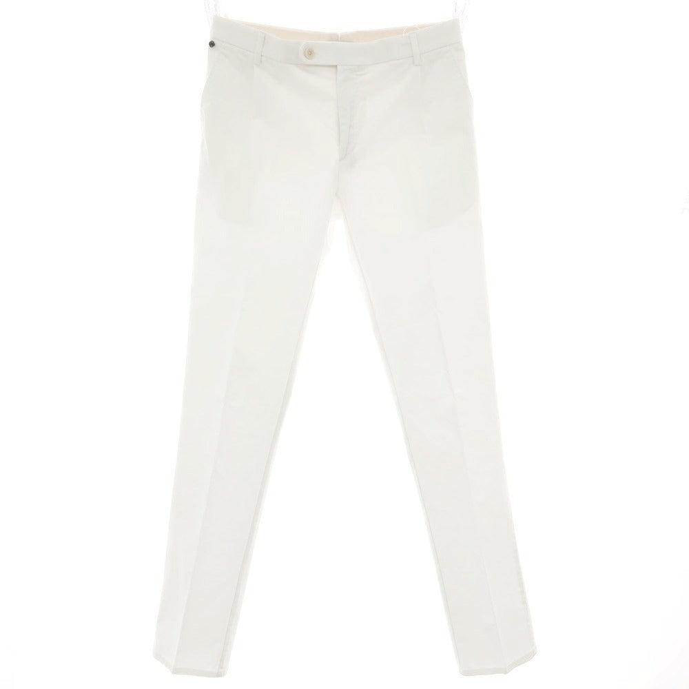 【新品アウトレット】ジーティーアー G.T.A FEDERICO SLIM ストレッチコットン ワンプリーツスラックスパンツ ホワイト【 48 】【 状態ランクN- 】【 メンズ 】