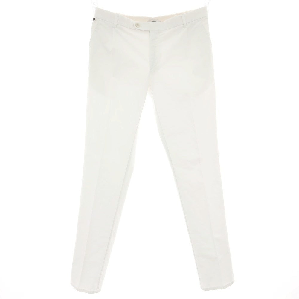 【新品アウトレット】ジーティーアー G.T.A FEDERICO SLIM ストレッチコットン ワンプリーツスラックスパンツ ホワイト【 50 】【 状態ランクN- 】【 メンズ 】